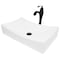 Novatto White Porcelain Vessel Sink Combo with Matte Black Faucet, Drain and Sealer NSFC-01141116MB - alternate 1